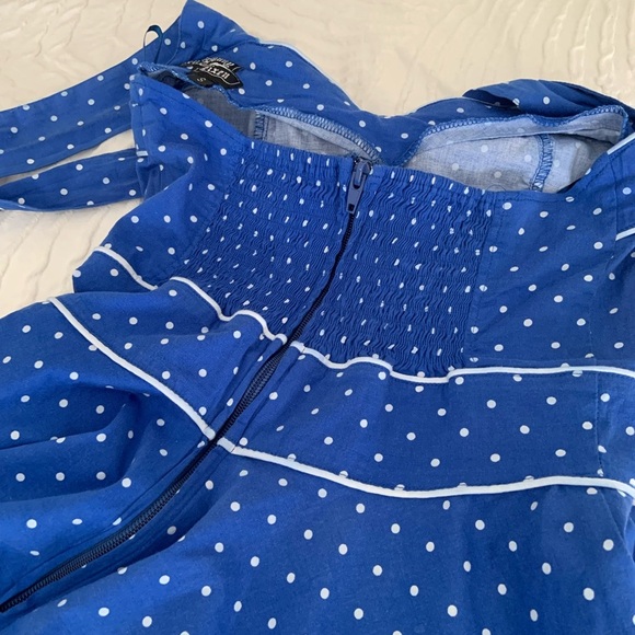 Hell Bunny Blueberry Swing Dress polka dots - small - Picture 5 of 10